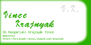 vince krajnyak business card